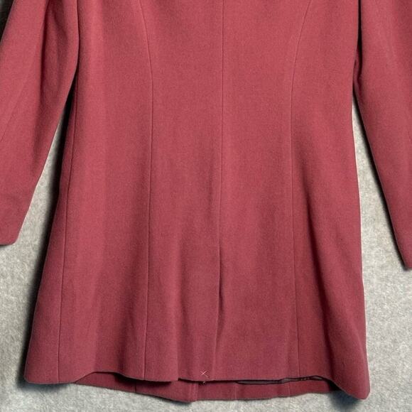 Garnet Hill NWT Sz 4 Long Wool Ruffle Front Coat sophisticated duchess royal - Picture 10 of 11